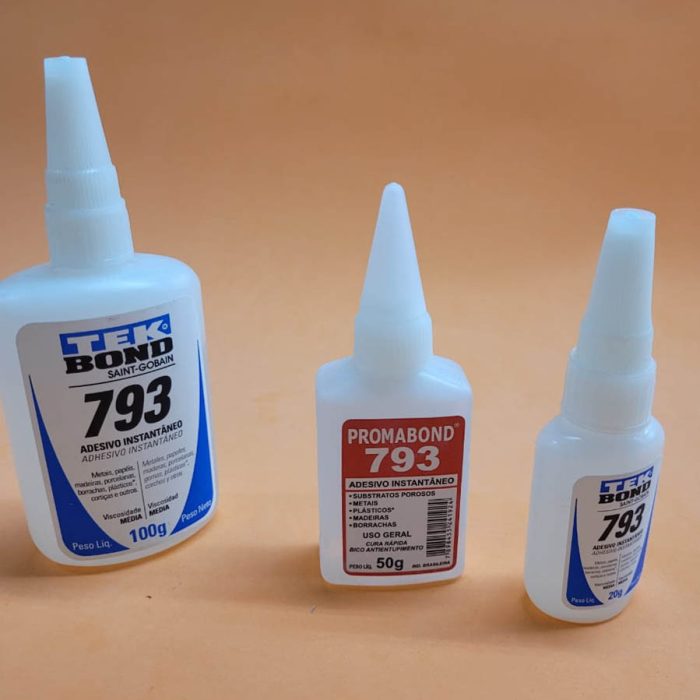 Cola instantânea para borracha, couros e diversos