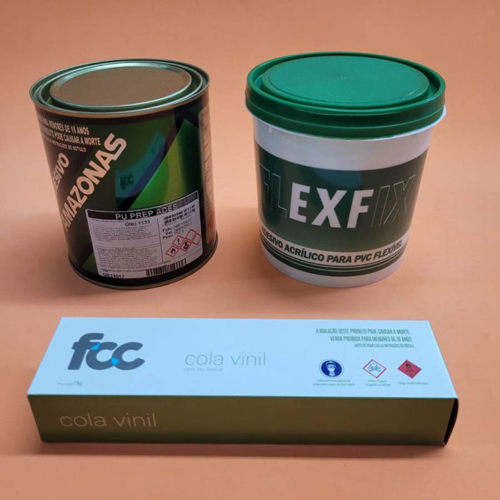 Cola vinil para lonas plástica e PVC flexível